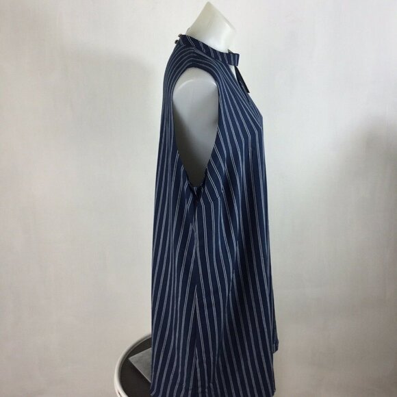 Blu Pepper Vertical Stripe Swing Dress Navy - Picture 4 of 8